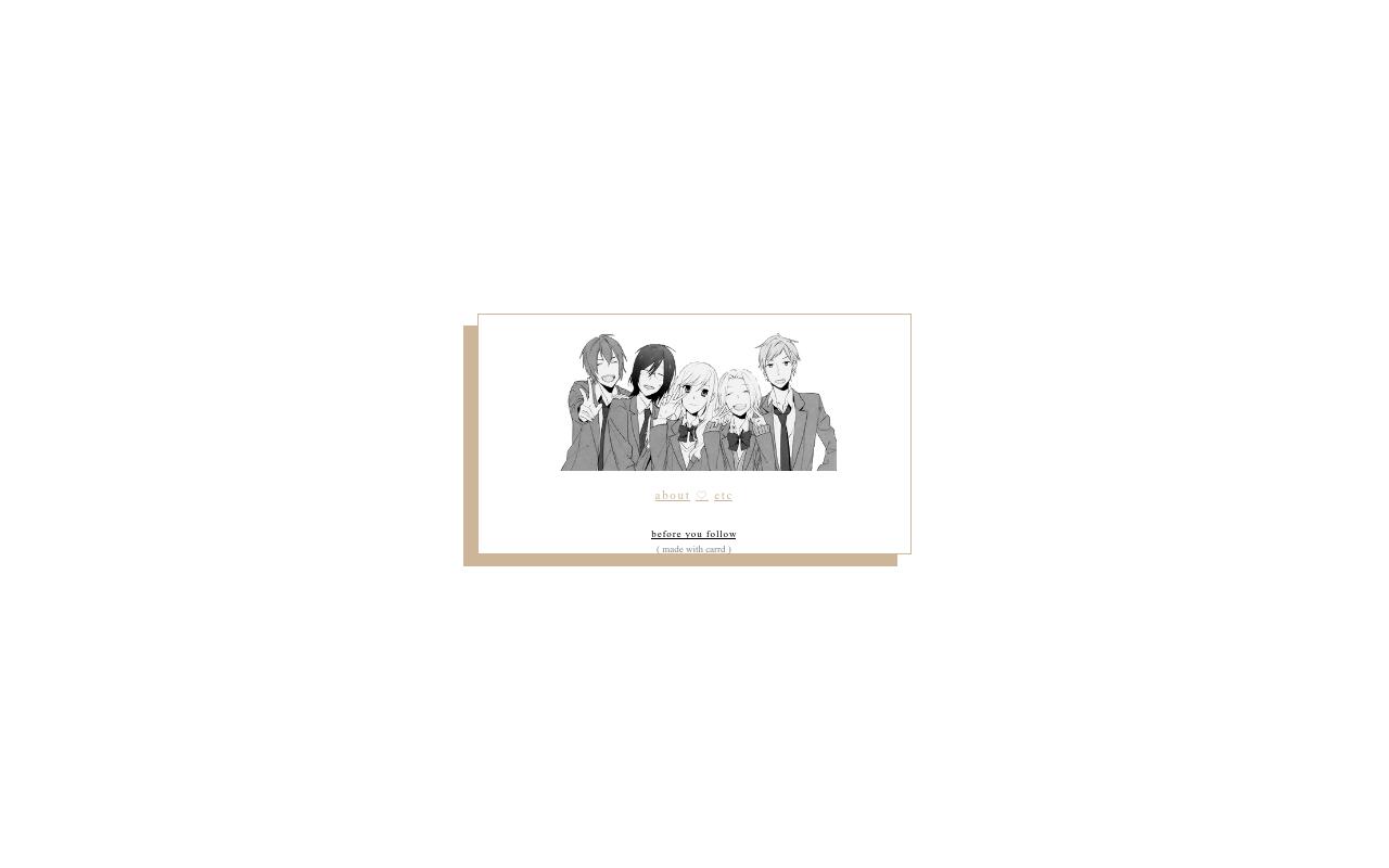 Carrd profile picture for @horimiya